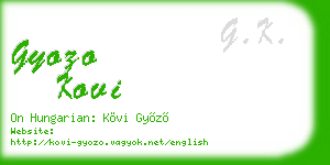 gyozo kovi business card