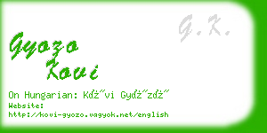 gyozo kovi business card